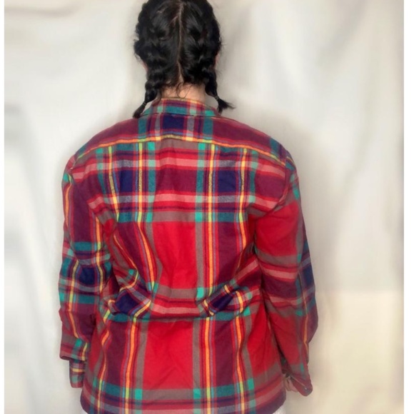 Red, Green and Yellow Plaid Flannel - Picture 3 of 3